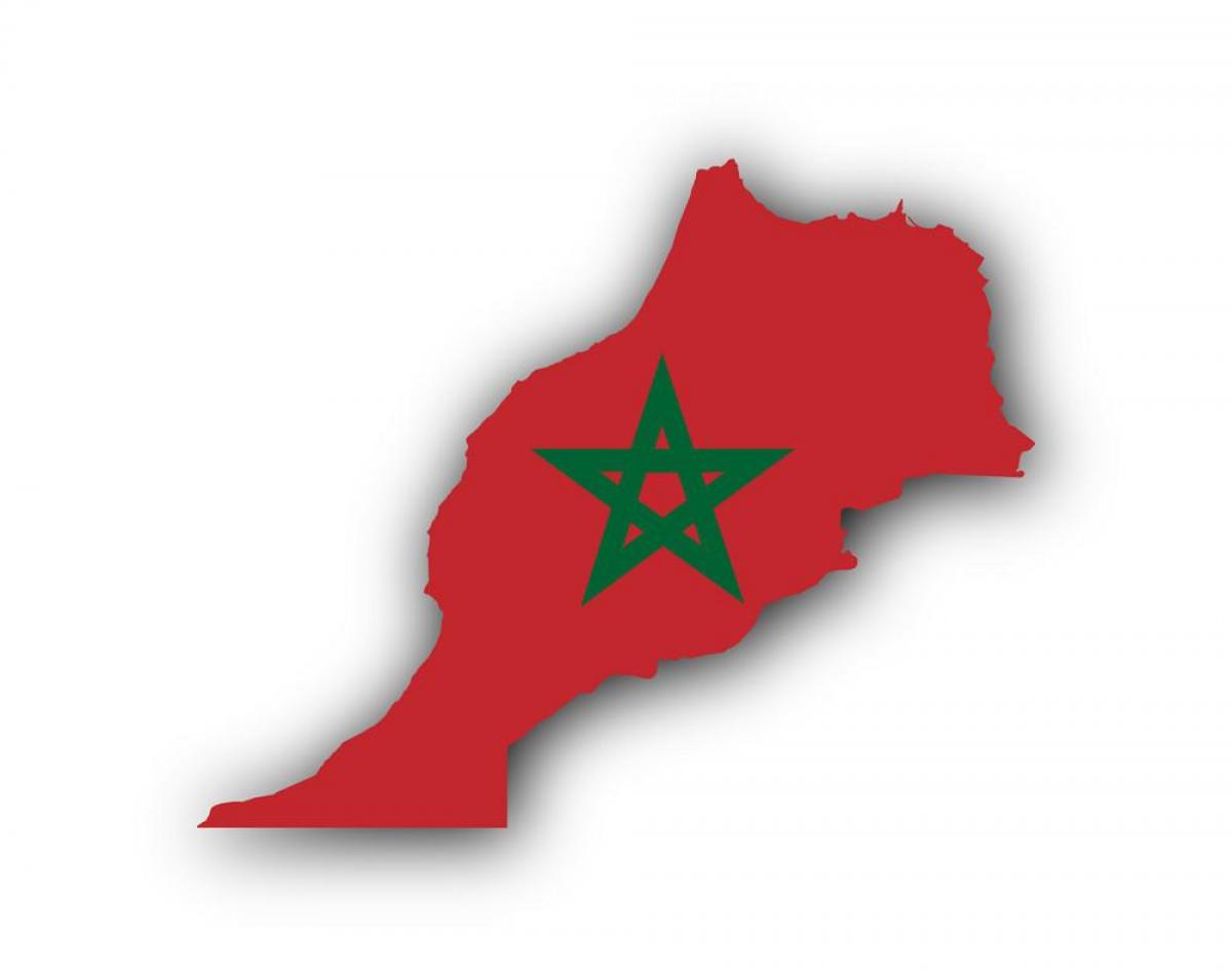 Mapa de la bandera de Marruecos