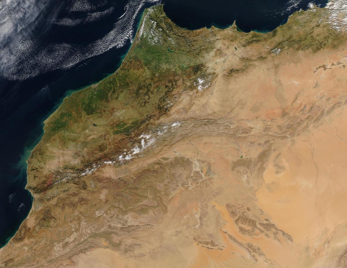 Mapa del cielo de Marruecos