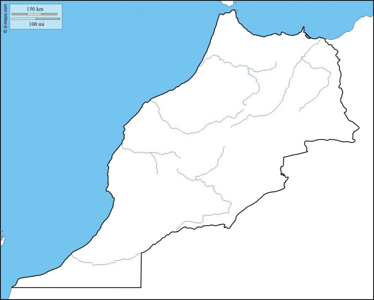 Mapa de Marruecos vacío