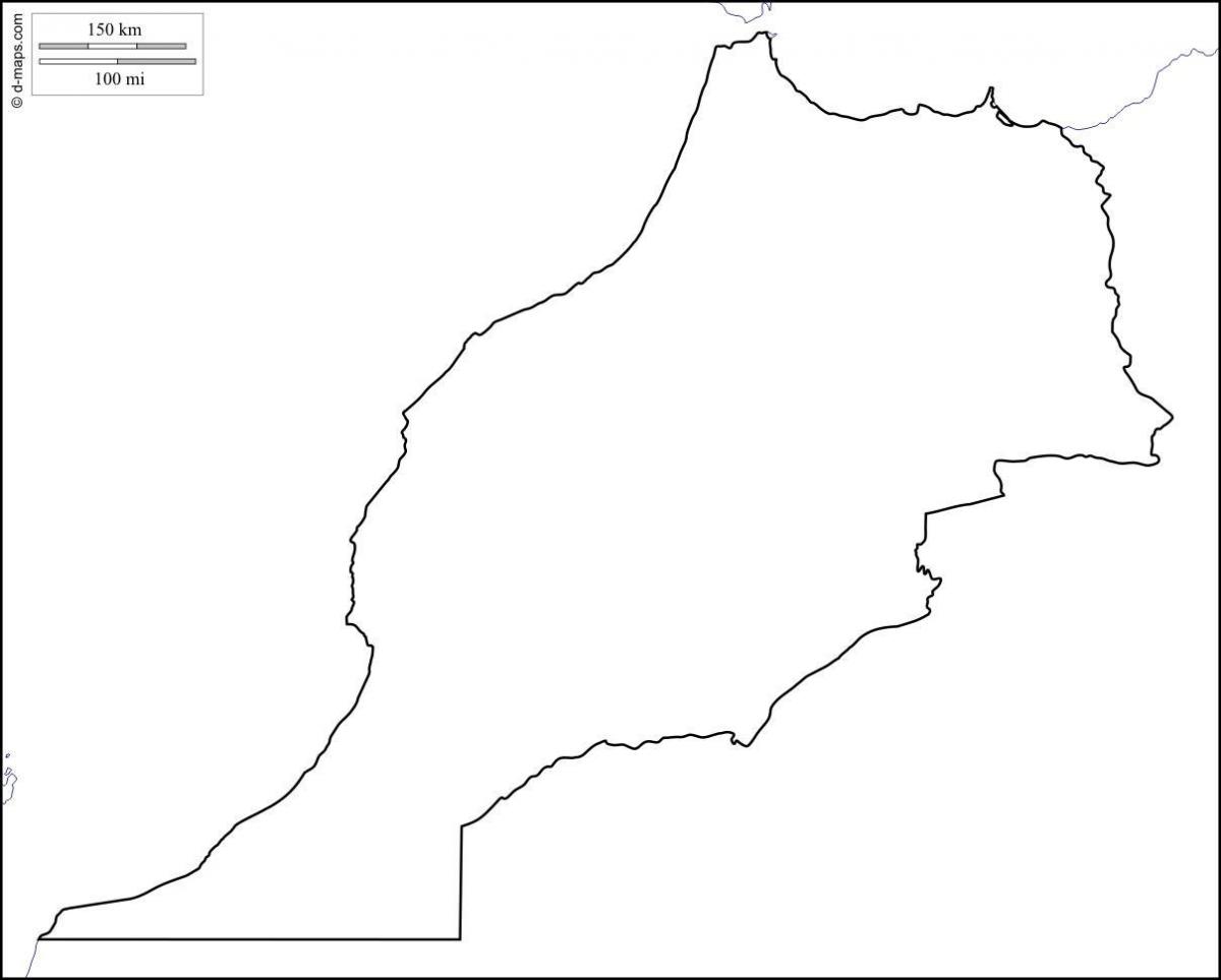 Mapa de los contornos de Marruecos